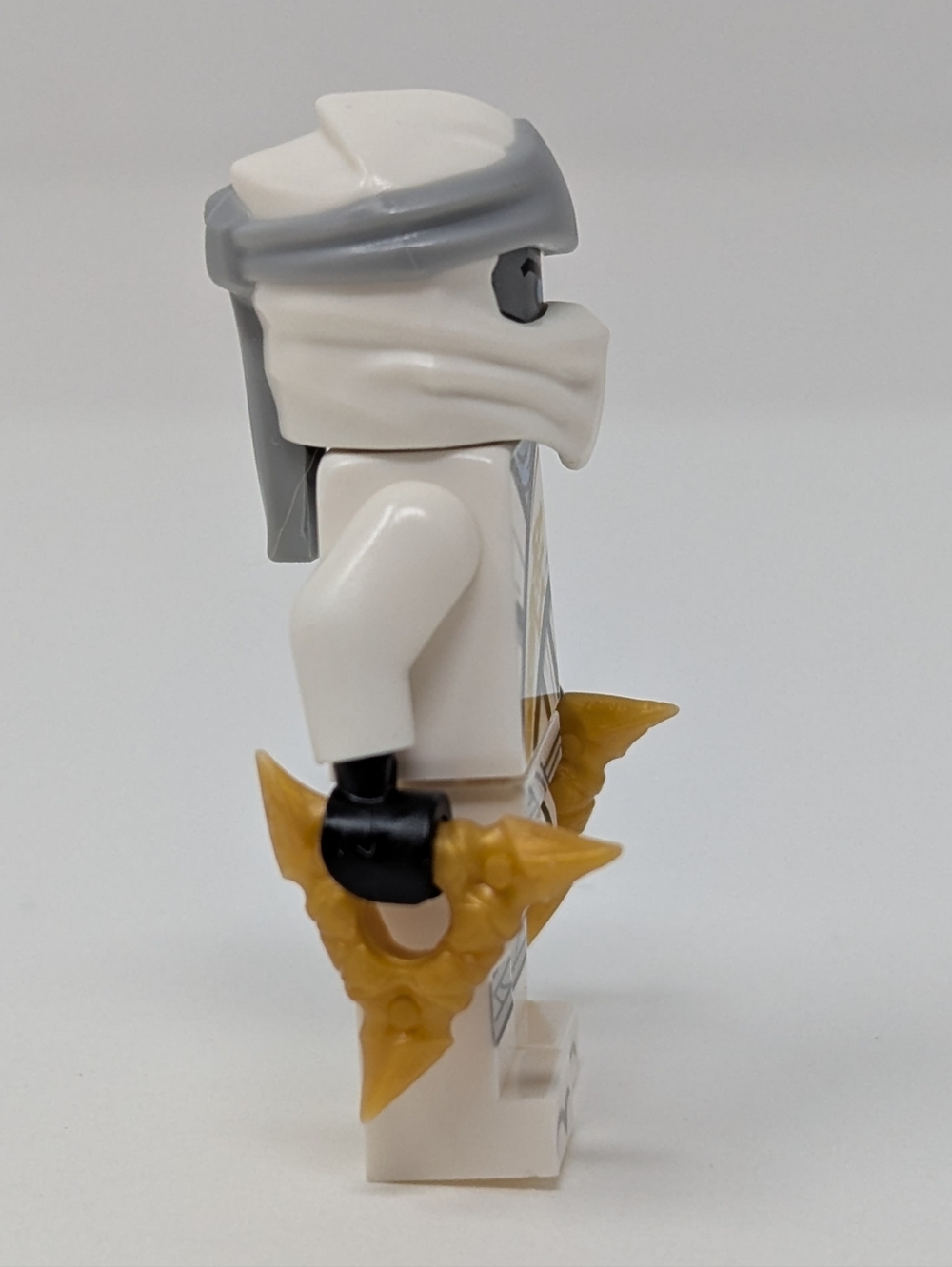 Lego Ninjago Mini Figure Zane White Silver Head - Picture 2 of 5